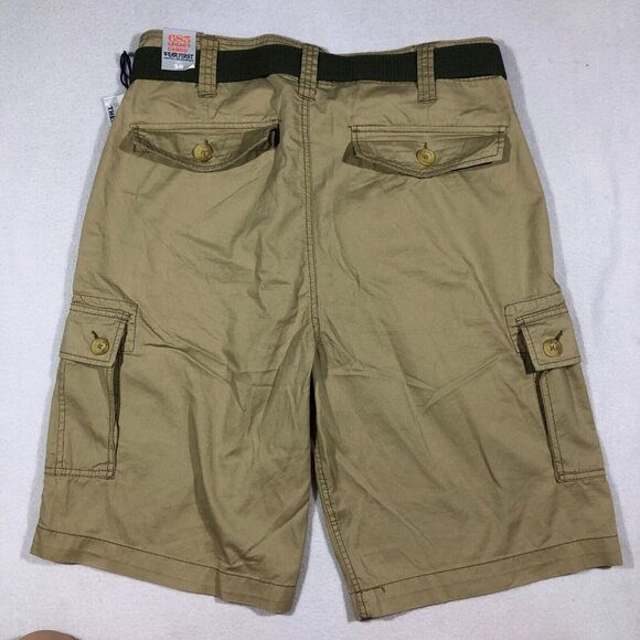 Wear First Shorts Mens 38 Legacy Belted Cargo Shorts Khaki 818853 NEW - Picture 5 of 12